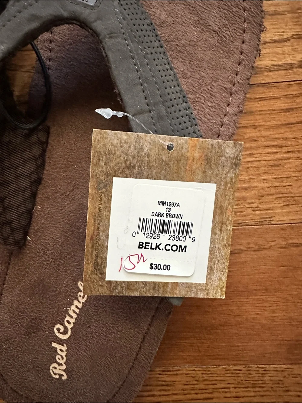 Red Camel Men's Dark Brown Suede Sandals Flip Flops Size 13 Beach Casual